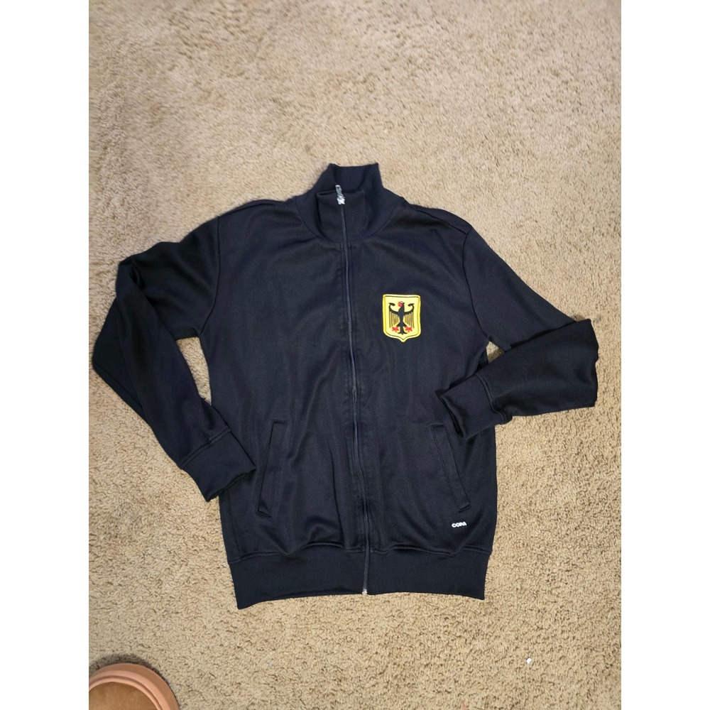 COPA  Retro  Mens Black Track Jacket Germany Eagle Football, Soccer, Size M